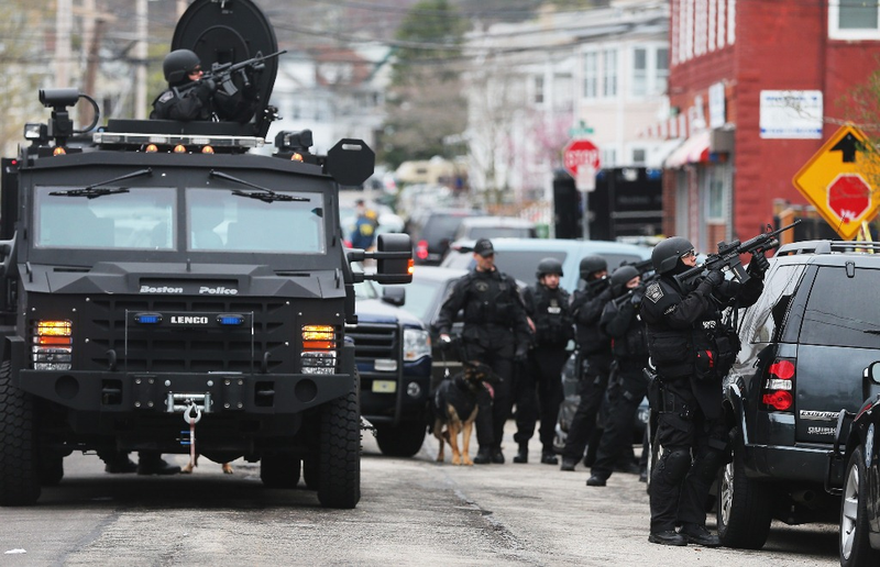 Illustration for article titled Scenes From The Watertown Manhunt